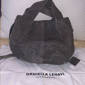 NWT - Daniella  Lehavi Elika Grey Sheepskin Bag